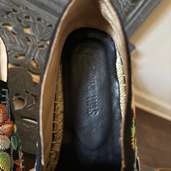 Johnny Was Elysia Floral Embroidered Espadrille Slip On Platform Sneakers 37 - Picture 10 of 12